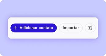 Huggy contact list action bar with the add contact and import buttons Huggy contact list action bar with the add contact and import buttons
