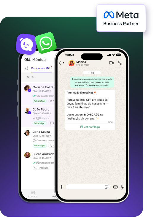 Digital customer service on WhatsApp through the Huggy platform, an official Meta partner