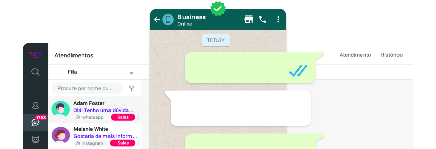Talk to our WhatsApp for Business specialists and learn all the advantages of integrating your number with Huggy