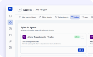 AI agent actions screen with scheduled routines